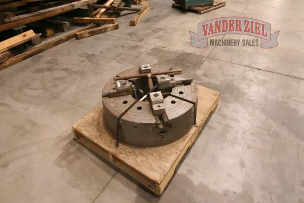 Warner & Swasey 4 Jaw 28" Chuck, 12" Spindle Bore