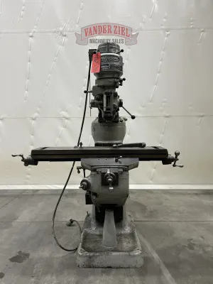 Bridgeport Step Pulley Vertical Knee Mill, 9” x 42” Table, 1 HP