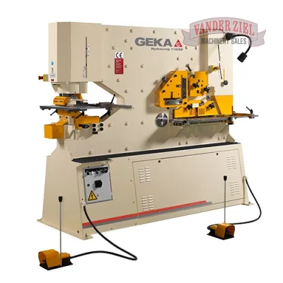 Geka Hydracrop 110/180 Ton Dual Cylinder Ironworker, Model H110SD - NEW