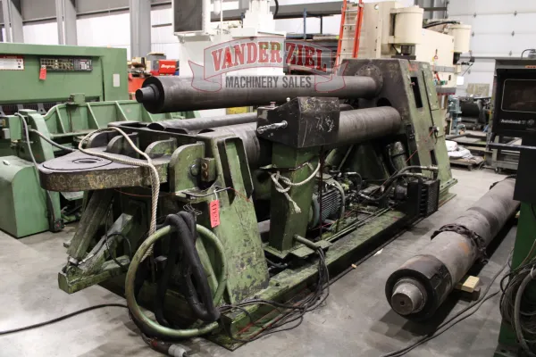 Roundo 10' x 1" Three Pyramid / Initial Pinch Hydraulic Plate Roll, Model PS360