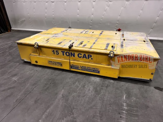 Engineered Lifting System 15 Ton Die Transfer Cart, Model TCS-30000-10-16